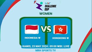 🔴LIVE  INDONESIA W VS HONGKONG W  AVC CHALLENGE CUP 2024  WOMENS [upl. by Jenilee]