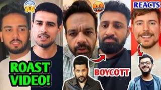 YouTubers BOYCOTT Rajat Dalal  REPLY 😡 Elvish ROAST on Dhruv Rathee MrBeast CarryMinati NEET [upl. by Bartholomeo]