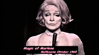 Marlene Dietrich AustraliaTV Magic of Marlene 1965 quot when the world was youngquot [upl. by Saibot]