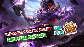 BEGINI CARA MAIN HYLOS EXP LANE LAWAN ARLOT MOBILE LEGENDS  MLBB [upl. by Beryl]