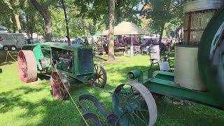 Large side shaft hit amp miss engine and the Lauson tractor the started it with  LeSueur [upl. by Tnemelc]