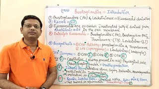 Prostaglandins Part 01 General Introduction of Prostaglandins  Prostaglandins  PG COX Pathway [upl. by Riehl]