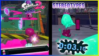 Splatoon 2 Octo Expansion Player Stereotypes Bridgett Fan Cheeser and more [upl. by Acebber]