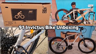 Ninety one Invictus 275T Cycle Unboxing amp Assembling  in india 2023 Best MTB Bike [upl. by Nosreip]