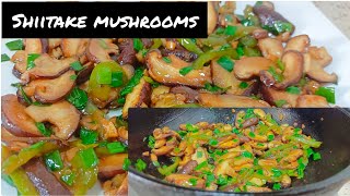 Stir Fried Shiitake Mushrooms RecipeChinese Style [upl. by Orrin]