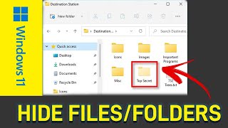 How to HideUnhide Folder and Files in Windows 11 PCLaptop [upl. by Ahkihs558]