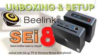 BEELINK SEi8 MiniPC Windows 10 Pro  Intel Coffee Lake i58259U  Unboxing amp Setup [upl. by Erot]