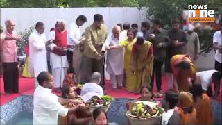 Bihar CM Nitish Kumar Performs Chhath Puja Rituals in Patna  Chhath Puja 2024  News9 [upl. by Suoicerp]