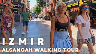 Izmir Turkey 2022 Alsancak Walking Tour  4K UHD 60FPS  The Most Famous District In City Center [upl. by Doowyah]