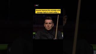 Ronnie OSullivan best reply to Mark Selby 😂 best decider frame snooker ronnie trending [upl. by Luehrmann]