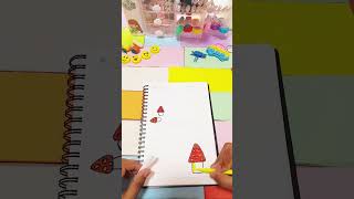 Note book decoration idea  front page design shorts  Shazees craft [upl. by Arot]