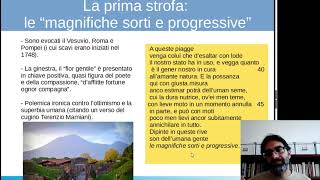 La ginestra o il fiore del deserto di Leopardi contenuto temi e commento di versi salienti [upl. by Schmidt918]