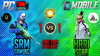 HARI SCAR VS SRM GAMING 1VS1 ONETAP CHALLENGE  TIPS amp TRICKS TAMIL  FREEFIRE [upl. by Yleoj]