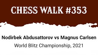 Nodirbek Abdusattorov vs Magnus Carlsen • World Blitz Championship 2021 [upl. by Aseret]