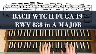 Bach Fugue 19 in A major BWV 888 Well Tempered Clavier Book 2 harpsichord Andrea Chezzi [upl. by Adok699]