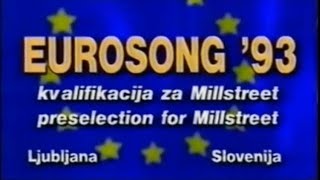 Kvalifikacija za Millstreet  Preselection for Millstreet Eurovision1993 semi final Ljubljana [upl. by Sina777]