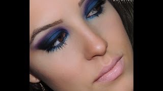 Makeup Azul e roxinha [upl. by Eipper975]