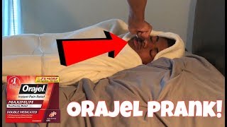 ORAJEL NUMBING MOUTH PRANK ON TRAY [upl. by Thacher996]