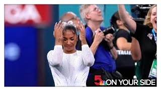 Photos Simone Biles Jordan Chiles compete in Floor Final at 2024 Paris Olympics [upl. by Ban]