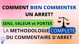 METHODOLOGIE DU COMMENTAIRE DARRET [upl. by Ernaldus339]