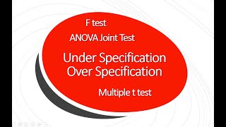 F Test for under specification and over specification in Multiple Regression  Advanced Econometrics [upl. by Lust]