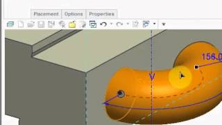 Revolve axis selection  PTC Creo [upl. by Nnahtur]