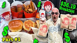 Ordering EVERYTHING on the WENDYS Breakfast Menu • Part 1 [upl. by Aiela]