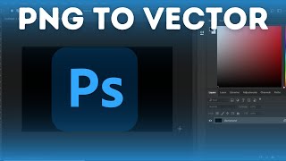 Convert PNG to Vector in Photoshop The Easy Way [upl. by Nekcarb]