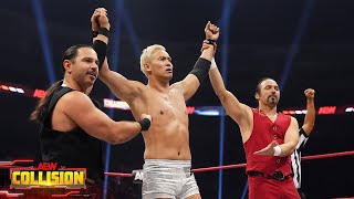 The new Elite EVPs amp Okada make their inring AEW Debut PAC returns  3924 AEW Collision [upl. by Nhor]