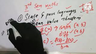 Lagranges mean value theorem 3 semaths important question [upl. by Tiffi]