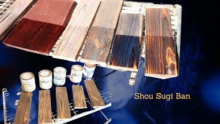 Shou Sugi Ban Wood Burning Technique with Stains [upl. by Wadleigh]