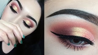 Half Cut Crease Pinky Duo Chrome Eye│Makeup Geek Hologram│Cara Wu [upl. by Cargian]