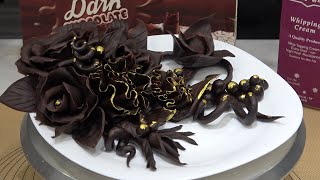 How To Make Modeling ChocolateModeling Chocolate Flowers Decoration By  Milkyz Food Chef Rasheed [upl. by Cumine]