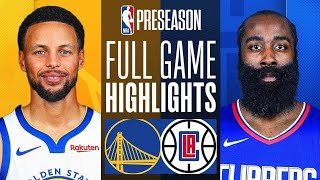 WARRIORS vs CLIPPERS FULL GAME HIGHLIGHTS  October 4 2024  2024 NBA Pre Season Highlights 2K25 [upl. by Nemsaj854]