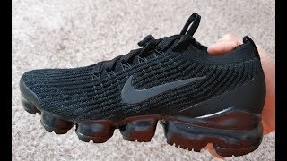 4K Nike Air Vapormax Flyknit 3 Triple Black AJ6900004 [upl. by Stoddard]