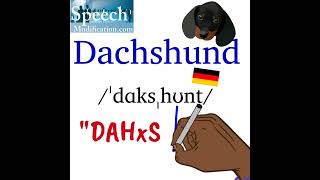 How to Pronounce Dachshund In German and in English [upl. by Reinaldo]