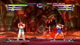 Marvel VS Capcom 2 Xbox 360 Arcade Mode as Ryu Ken amp Akuma [upl. by Oberstone335]