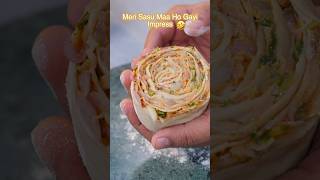 100 layers wala ONION PARATHA food recipe bharatzkitchen [upl. by Anayek936]