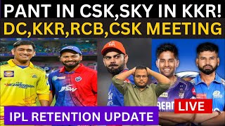 IPL BIG UDPATE ALL 10 TEAM RETENTIONSKY KKR CAPATAINPANT IN CSK [upl. by Aserahs128]