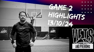 VETS amp PHENOMS  THE HUSTLE 131024  Game 2 Highlights [upl. by Jarlathus]