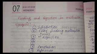 Feeding and digestion in mollusca in hindi msc zoology 1stsem notes Learnwithhimanii [upl. by Nerrol]