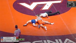 157lbs Bryce Andonian Virginia Tech vs Kaden Milheim American [upl. by Shell]