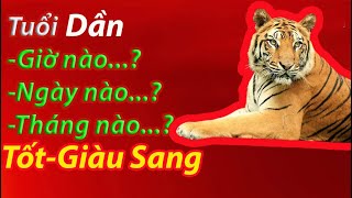 Tuổi Dần sinh vào giờ ngày tháng nào để có cuộc sống tốt giàu sang phú quý [upl. by Lladnar]