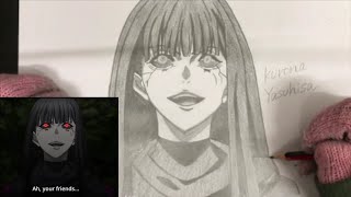 Drawing Kurona Yasuhisa Tokyo Ghoul 東京喰種 トーキョーグール 安久 黒奈 描いてみた [upl. by Naujed583]