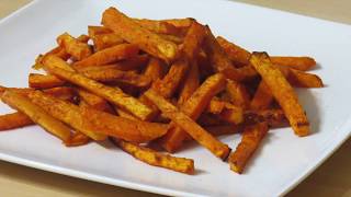 Frites de patates douces au four  Fred et Camille Cuisine [upl. by Dow874]