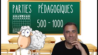 Parties déchecs pédagogiques débutants 500  1000 [upl. by Sineray]