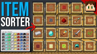 The BEST MULTI ITEM SORTER Minecraft Bedrock 121 Tutorial [upl. by Lawton]