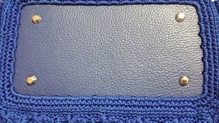 Fondo rettangolare borsa  Come agganciarsi  Crochet [upl. by Mikael962]