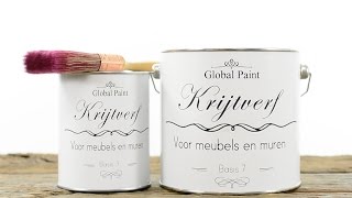 Muur verven met krijtverf van Global Paint  Decoprofnl [upl. by Maurilla]