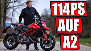 114PS MOTORRAD AUF A2 DROSSELN  DUCATI HYPERMOTARD 950 2020 [upl. by Yesdnil519]